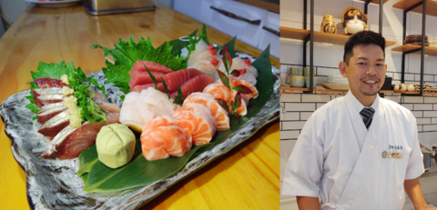 Mr. Evandro Hidetoshi KAWANAMI - YUNAGI EDOMAE-ZUSHI, Federative Republic of Brazil; Sashimi Moriawase (assorted sashimi) (Photo: Business Wire)
