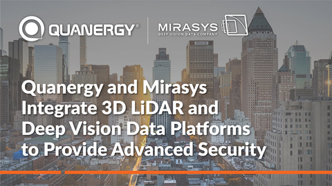 Quanergy和Mirasys整合3D雷射雷達和深度視覺資料平臺以提高安全性（圖片：美國商業資訊） 