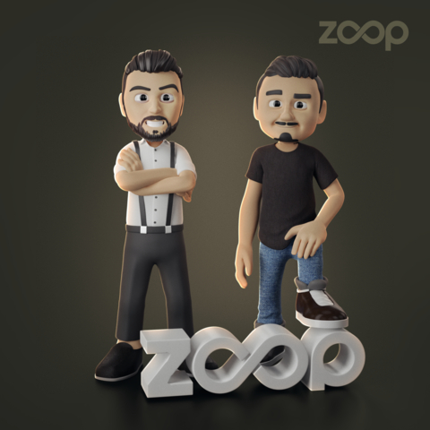 以公司的標誌性 #zoopcards 形象設計的共同執行長 Tim Stokely與RJ Phillips。（照片：美國商業資訊）
