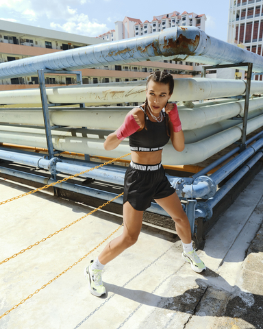 Three-time MMA world champion and PUMA Ambassador Joanna Jędrzejczyk shares her vision of mixed martial arts, as part of PUMA’s “Only See Great” platform, as she prepares for her rematch fight against Zhang Weili on Sunday, June 12 in Singapore. (Photo: Business Wire)
