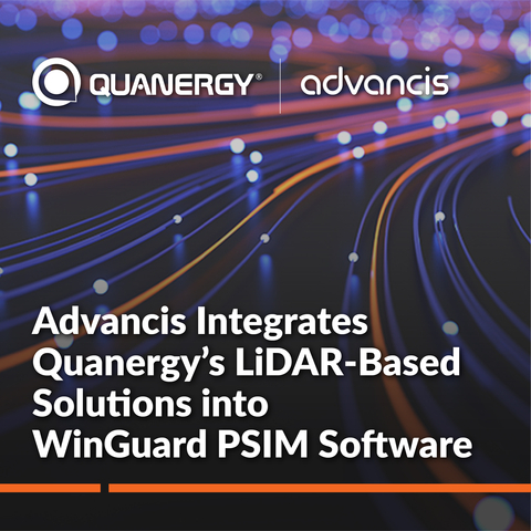 Advancis將Quanergy的雷射雷達解決方案整合到WinGuard PSIM軟體中（圖片：美國商業資訊） 