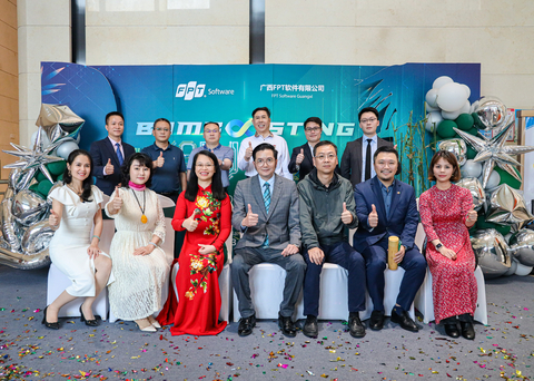 FPT Software代表和貴賓出席在中國南寧舉行的近岸研發中心落成典禮（圖片來源：美國商業資訊） 