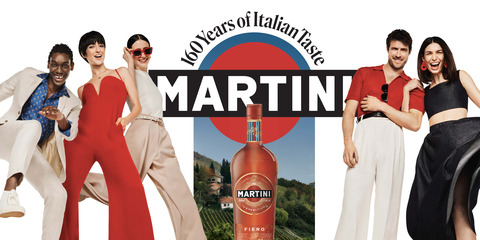 “160年的意大利风味”以MARTINI所凝聚的意大利风范和文化为灵感，融合该品牌的悠久传统和对未来的展望，以图片的形式描绘了MARTINI的新纪元。（照片：美国商业资讯） 