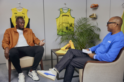 Usain Bolt和Colin Jackson之间的精彩对话让我们对这位体育界传奇人物的一生有了更深入的了解。(照片：美国商业资讯) 