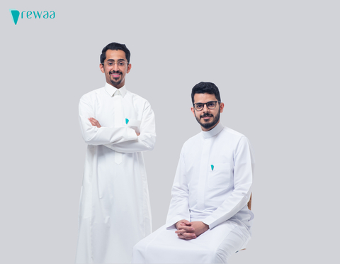 Rewaa創辦人Mohammed Alqasir（左）和Abdullah Aljadhai（右）（照片：AETOSWire） 