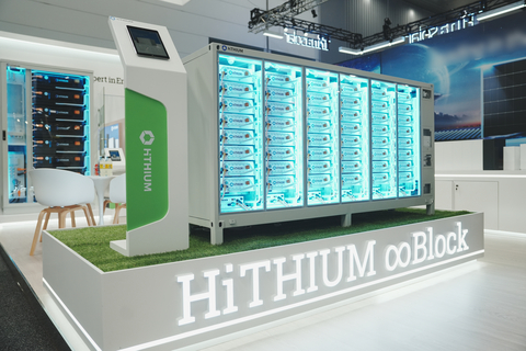 使用标准20英尺集装箱结构的Hithium 5 兆瓦时储能集装箱（照片：美国商业资讯） 
