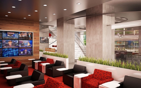 Image of Regus' 747 business lounge (Photo: Business Wire) 