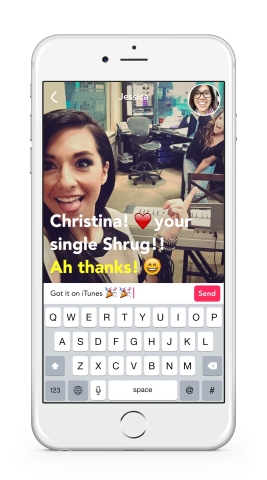 雅虎推出即时通讯新方式Yahoo Livetext：一款适用于iPhone和安卓手机的实时无声视频短消息应用。（照片：美国商业资讯） 