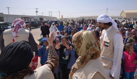 Sheikha Jawaher Al Qasimi殿下访问约旦Al-Zaatari难民营（存档图片）（照片：美国商业资讯）