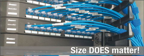 泛达28AWG电缆系统尺寸比标准的24AWG电缆显著减小，其通过增加容量、改善电缆管理、降低运营成本和资本支出解决空间挑战。（照片：美国商业资讯） 