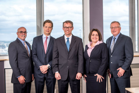 From left to right; Dan Leonardi (DTZ), Brannon Moss (JLL), Rick Bertasi (Regus), Maria Scarfone (Colliers), Nick Westley (CBRE). (Photo: Business Wire) 