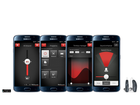 ReSound Smart應用程式現在可與包括三星Galaxy S6在內的其他Android裝置相容。（圖片：美國商業資訊） 