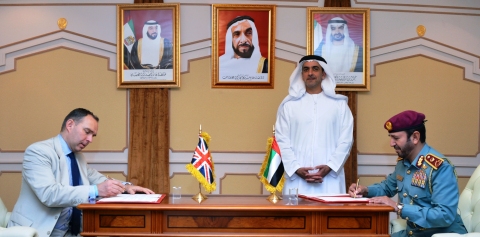 Saif bin Zayed出席內政部與英國同僚的保護兒童免遭線上虐待諒解備忘錄簽字儀式（照片：美國商業資訊）