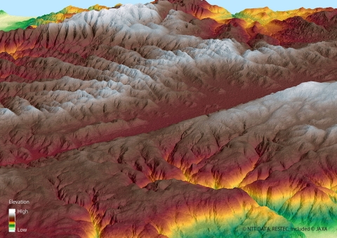 聖安德列斯斷層的5公尺解析度3D地圖（數值高程模型）（圖片：美國商業資訊） 
