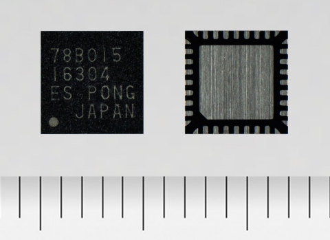 东芝：适用于12V电源的三相无刷电机驱动器“TC78B015FTG”，支持小型风扇电机的高速旋转。（照片：美国商业资讯） 