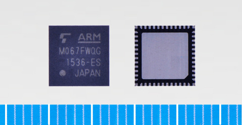 东芝：搭载嵌入式USB设备控制器的ARM Cortex-M0内核微控制器“TMPM067FWQG”（照片：美国商业资讯） 