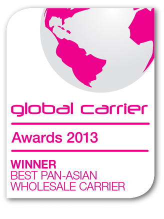 Global Carrier Awards 2013 - Best pan-Asian Wholesale Carrier, NTT Communications (Graphic: Business Wire)