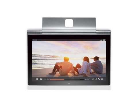 新款聯想YOGA Tablet 2 Pro 「懸掛」模式（照片：美國商業資訊）。 