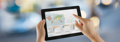 Elevate's Country Performance dashboard, seen on an iPad (Photo: Business Wire)

