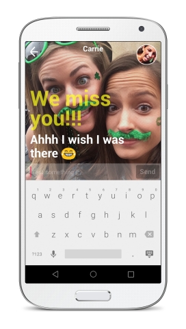 雅虎推出即時通訊新方式Yahoo Livetext：一款適用於iPhone和Android手機的即時無聲視訊及文字簡訊應用程式。（照片：美國商業資訊） 
