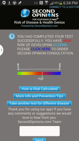Second Opinions-Health Genius Disease Risk Calculator (Graphic: Business Wire)
