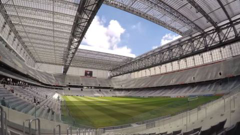 巴西拜沙達體育場讓球迷們可以觀看賽場上的全部精彩賽況（照片：美國商業資訊）。 
