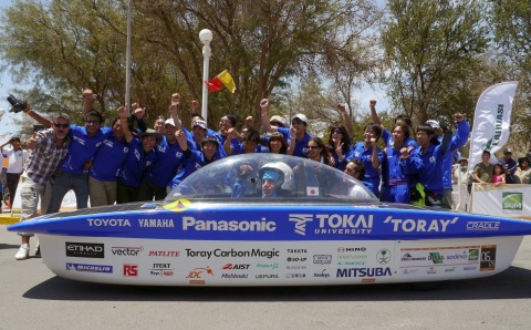 Panasonic贊助的東海大學太陽能車隊奪冠！（照片：美國商業資訊） 