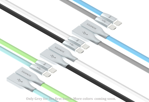 單一羅馬仕RoLink Hybrid充電傳輸線可為iOS和Android兩種設備充電，同時為iPhone提供資料傳輸功能（圖片：美國商業資訊） 