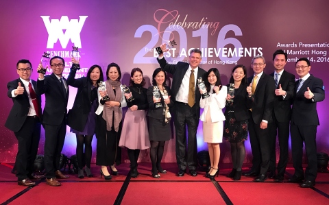 MetLife Hong Kong receives eight accolades at the BENCHMARK Wealth Management Awards 2016. (Photo: MetLife Hong Kong)
