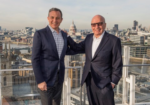 Left to right: Robert A. Iger, Chairman and CEO of The Walt Disney Company, and Rupert Murdoch, Executive Chairman, 21st Century Fox (Photo: Business Wire)