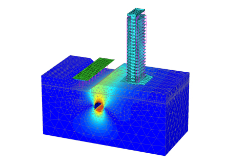 PLAXIS 3D performs three-dimensional analysis of deformation, soil-structure interaction, and stability in geotechnical engineering and rock mechanics.