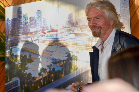 Virgin Group Founder Sir Richard Branson announces plans for new terminal for Virgin Voyages at PortMiami. (Photo: Business Wire)