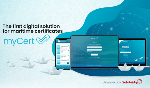 myCert——第一个海事证书数字解决方案（照片：Safebridge） 