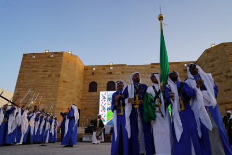 沙烏地阿拉伯第33屆Janadria節的民俗活動（照片：AETOSWire）