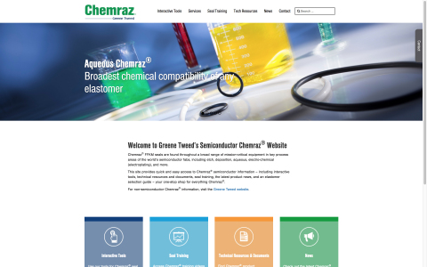 Chemraz Semiconductor Microsite (Graphic: Greene Tweed)