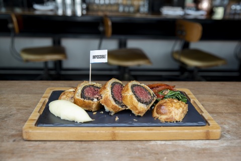 The Impossible Wellington, made with Impossible meat, from Bread Street Kitchen by Gordon Ramsay. (Photo: Business Wire)