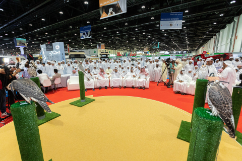 ADIHEX 2019首日獵鷹拍賣會現場（照片：Photo: AETOSWire） 