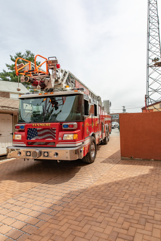 EP Henry's CO2-cured Solidia Concrete™ pavers made from low-carbon Solidia Cement™ at the Elsmere, Delaware Fire Company (Photo: Business Wire)