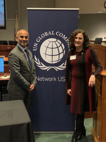 Deborah Gibbins, COO at Mary Kay with Sandeep Khagram, Director General and Dean, Thunderbird School of Global Management, Arizona State University (Photo: Mary Kay Inc.)