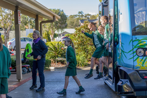 EasyMile uses Velodyne lidar sensors in production of its EZ10 autonomous passenger shuttles that are deployed on public and private roads in more than 30 countries around the world. (Photo: BusBot - EasyMile EZ10 in Coffs Harbour, Australia)