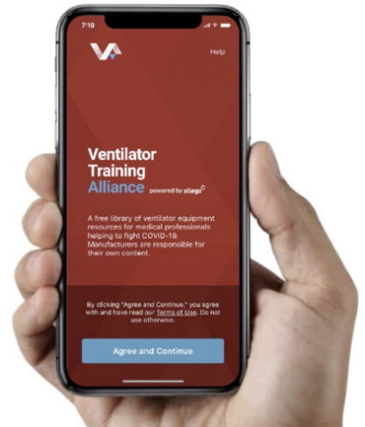 Ventilator Training Alliance App (Photo: Business Wire)