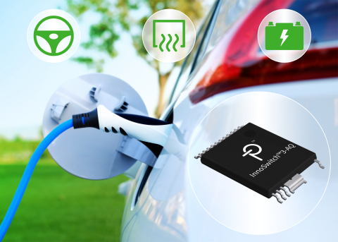 Power Integrations推出高度集成的InnoSwitch3反激式开关IC，适合纯电动汽车和插电式混合动力汽车应用 (图示：美国商业资讯) 