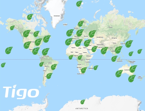 Tigo的受監控光電系統機群遍及七大洲，每天產生超過1百萬度的能源。（圖片：美國商業資訊） 