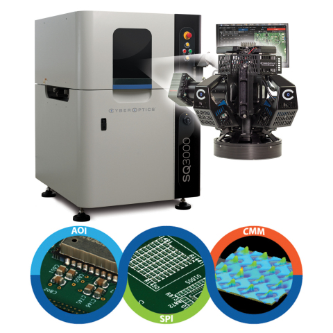 CyberOptics SQ3000(TM) Multi-Function system for AOI, SPI and CMM. (Graphic: Business Wire)