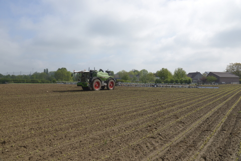 The targeted spraying proof of concept implemented on Fendt Rogator application equipment with technology from AGCO, Bosch, xarvio Digital Farming Solutions powered by BASF and Raven Industries Inc. (Photo: Business Wire)