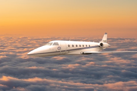 Yugo Private Aviation's Gulfstream G200 midrange private jet (Photo: Business Wire)