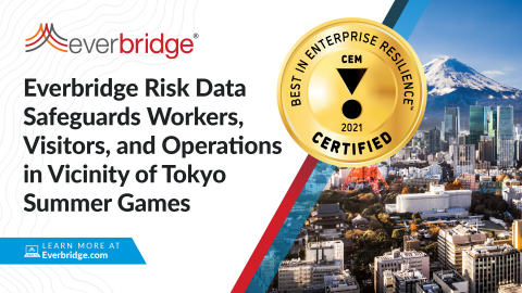 為支援東京夏季奧運，Everbridge推出新的風險資料情報饋送功能，來保護訪客、企業營運和差旅員工（圖片：美國商業資訊） 