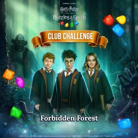 魔法三消手機遊戲《Harry Potter: Puzzles & Spells》推出遊戲內活動：俱樂部挑戰賽（圖片：美國商業資訊） 
