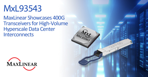 MaxLinear PAM4 DSP为400G QSFP-DD光模块提供支持（图示：美国商业资讯） 