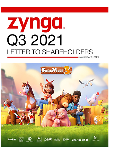 Zynga Q3 Earnings Letter